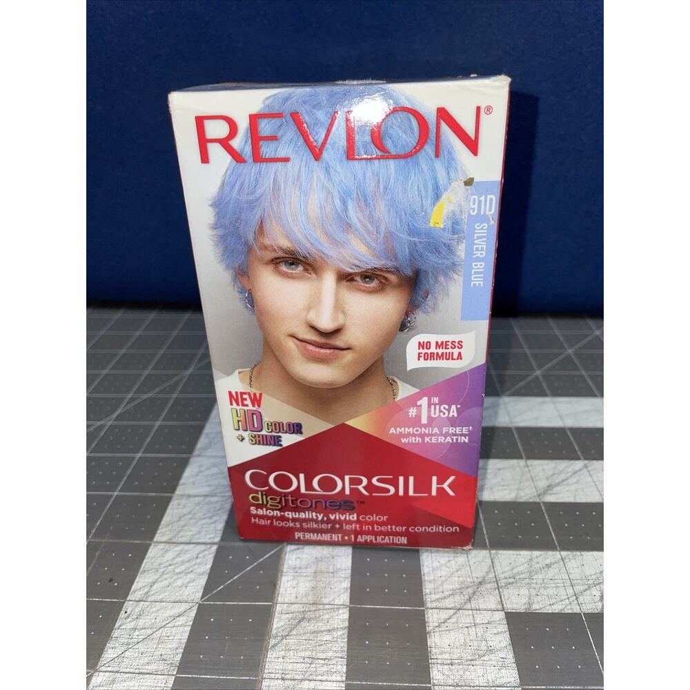 Revlon Colorsilk HD Color SILVER BLUE 91D Permanent Hair Color Sealed Box